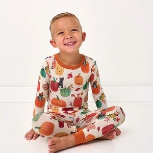 Little Sleepies Pumpkin Print Kids Pajama Set
